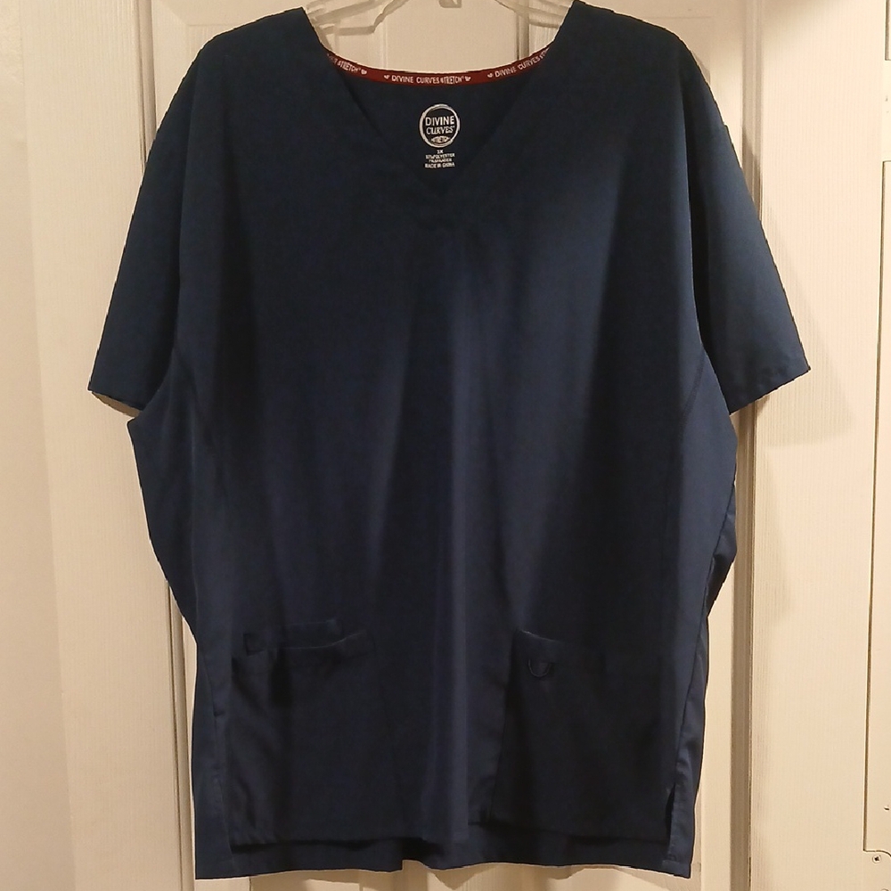 Navy Blue Women's Scrub Shirt